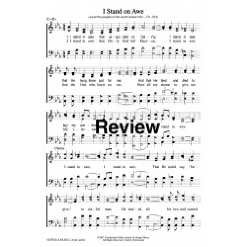 I Stand in Awe-Lewis-PDF Sheet Music