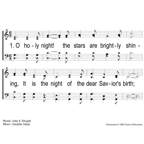 Christmas Powerpoints, Song: O Holy Night - Lyrics, PPT(for church  projection etc) and PDF